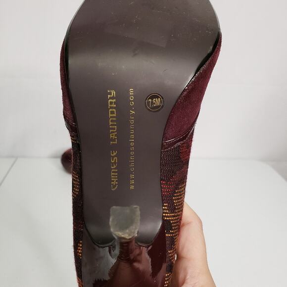 Chinese Laundry Dazzling Bow Suede Leather Pumps - Picture 5 of 8